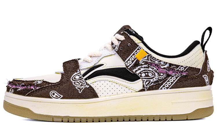 

Кроссовки Lining Skateboarding Low-top, коричневый/белый/черный