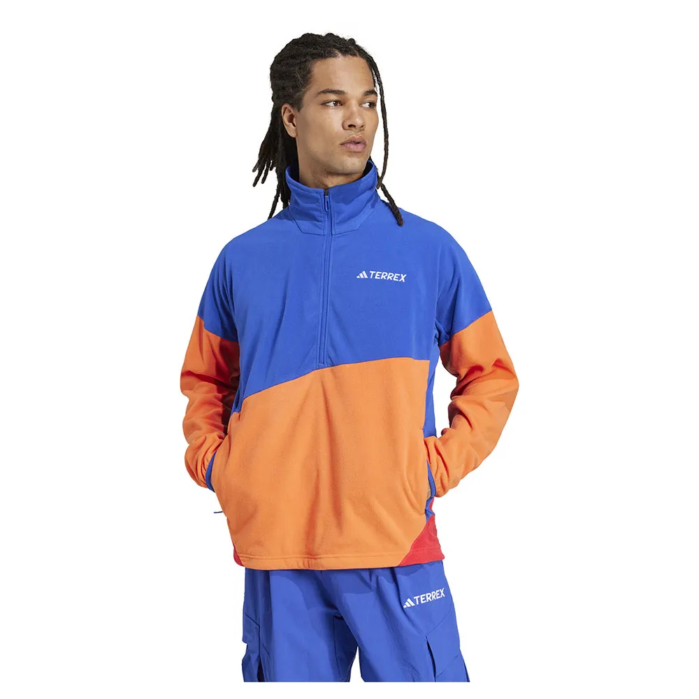 

Флис adidas Terrex Multi Climawarm half zip, синий/оранжевый