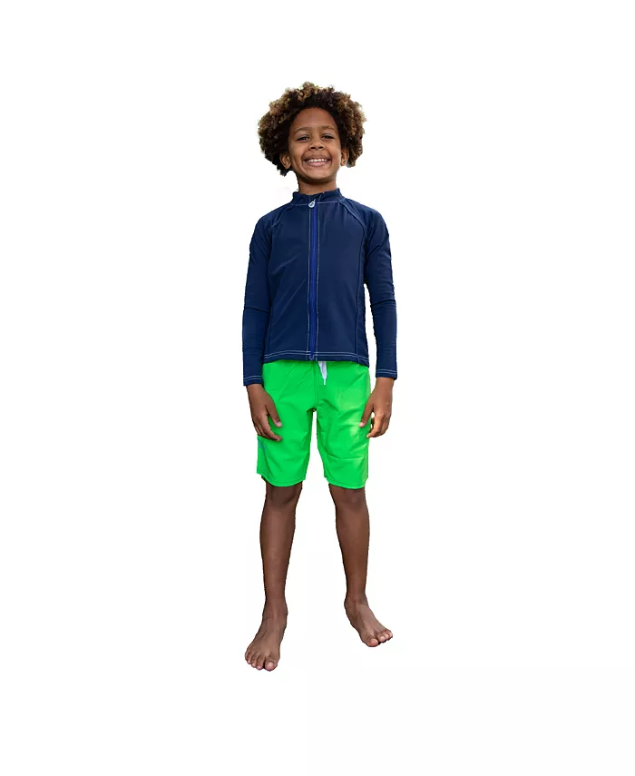 

Детские плавки Regular Fit с длиной по внутреннему шву 8 дюймов, без раздражения NoNetz, зеленый