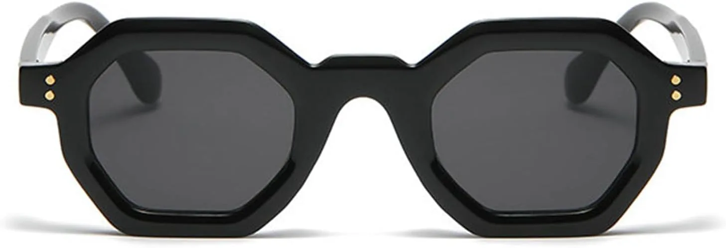 

Солнцезащитные очки Willochra Fashion Rivets Polygon для мужчин и женщин, классические солнцезащитные очки с толстой оправой, винтажные уличные очки F27, C1