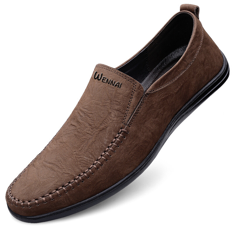 Туфли Men"s Casual Men Low-Top Dark Brown Wen Nai — фото 3