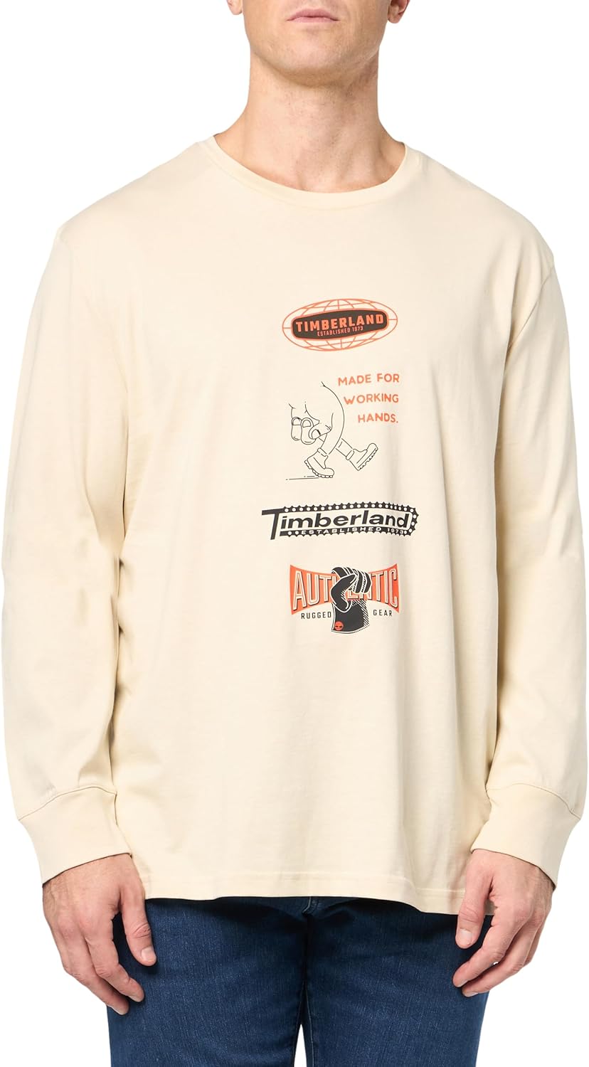 

Timberland мужская футболка с длинным рукавом Made for Working, Angora