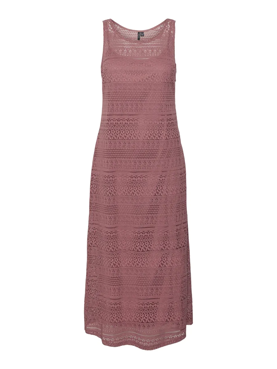 

Кружевное платье Vero Moda "VMHONEY LACE SL 7/8 DRESS WVN", цвет Rose Brown