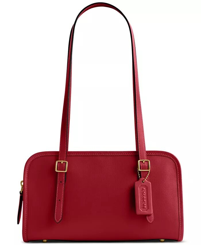 

Маленькая кожаная сумка через плечо Coach Originals с двумя ремешками, красный