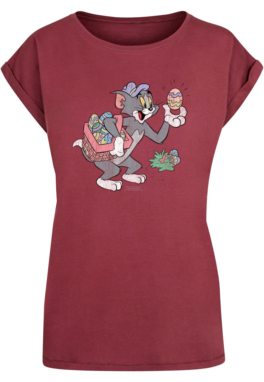 

Футболка ABSOLUTE CULT Shirt Tom and Jerry - Tom Egg Hunt, цвет cherry red/pastel red