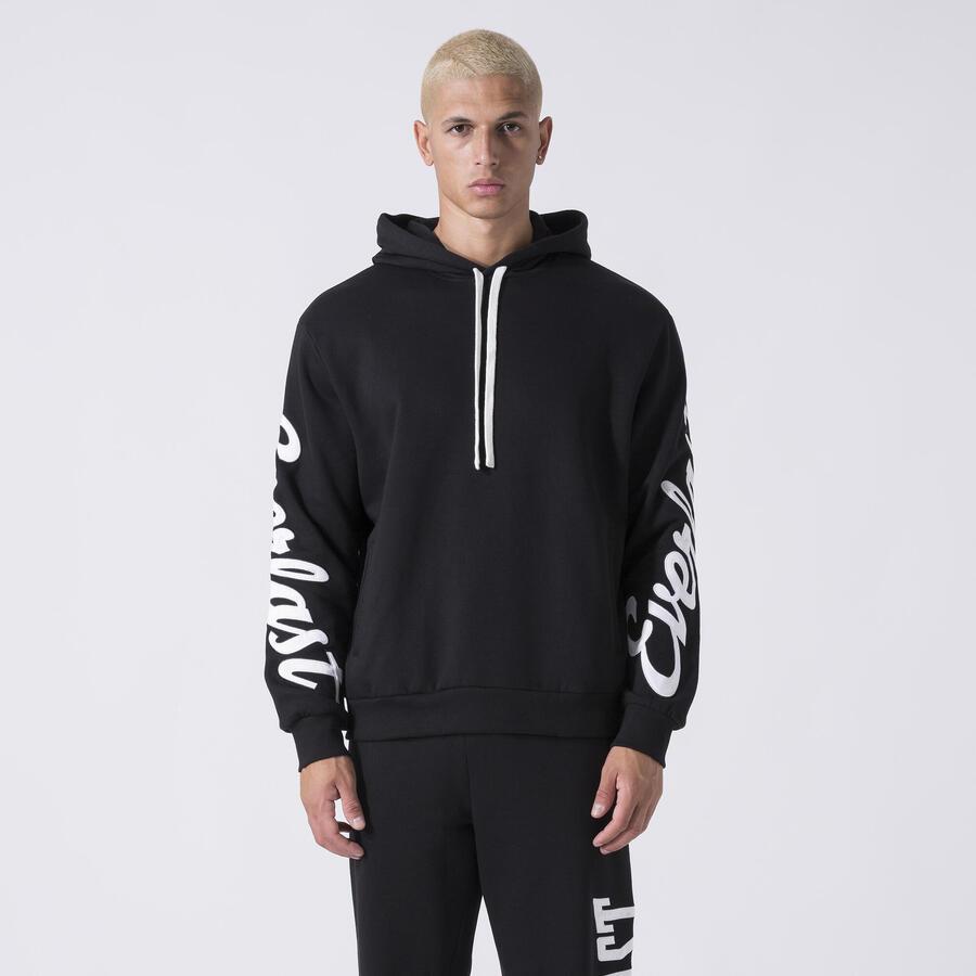 

EVERLAST ЭКСКЛЮЗИВНАЯ ТОЛСТОВКА С КАПЮШОНОМ ИЗ ЧЕРНОГО ХЛОПКА И ПОЛИЭСТЕРА