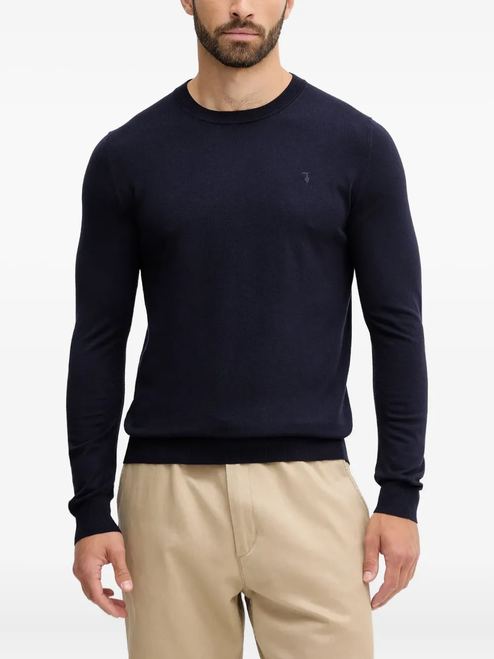 

Свитер с круглым вырезом Trussardi, синий