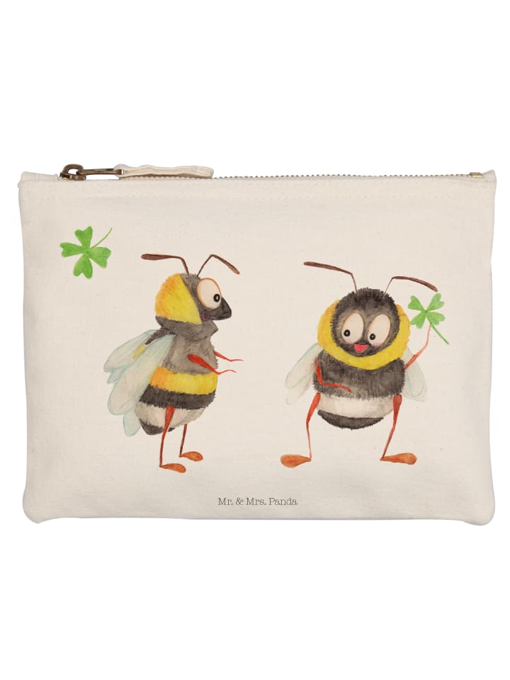 

Mr. & Mrs. Panda Пенал в виде человека, с изображением шмеля, в форме клеверного листа без надписи, белого цвета