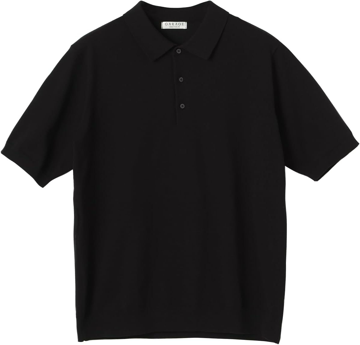 

Однотонная трикотажная рубашка-поло66SUSM433 Черная L Orihica