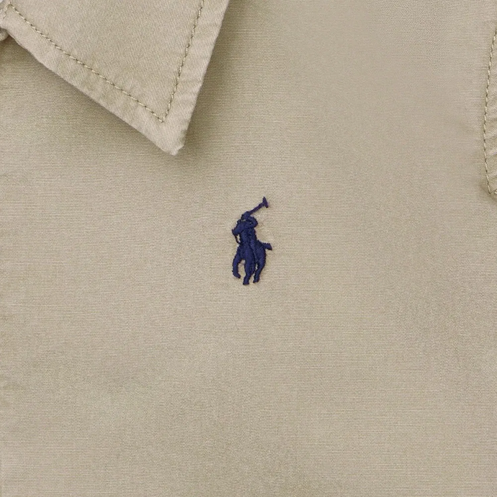 Мужской хлопковый поплиновый жакет Bayport среднего бежевого цвета от Polo Ralph Lauren Children — фото 4