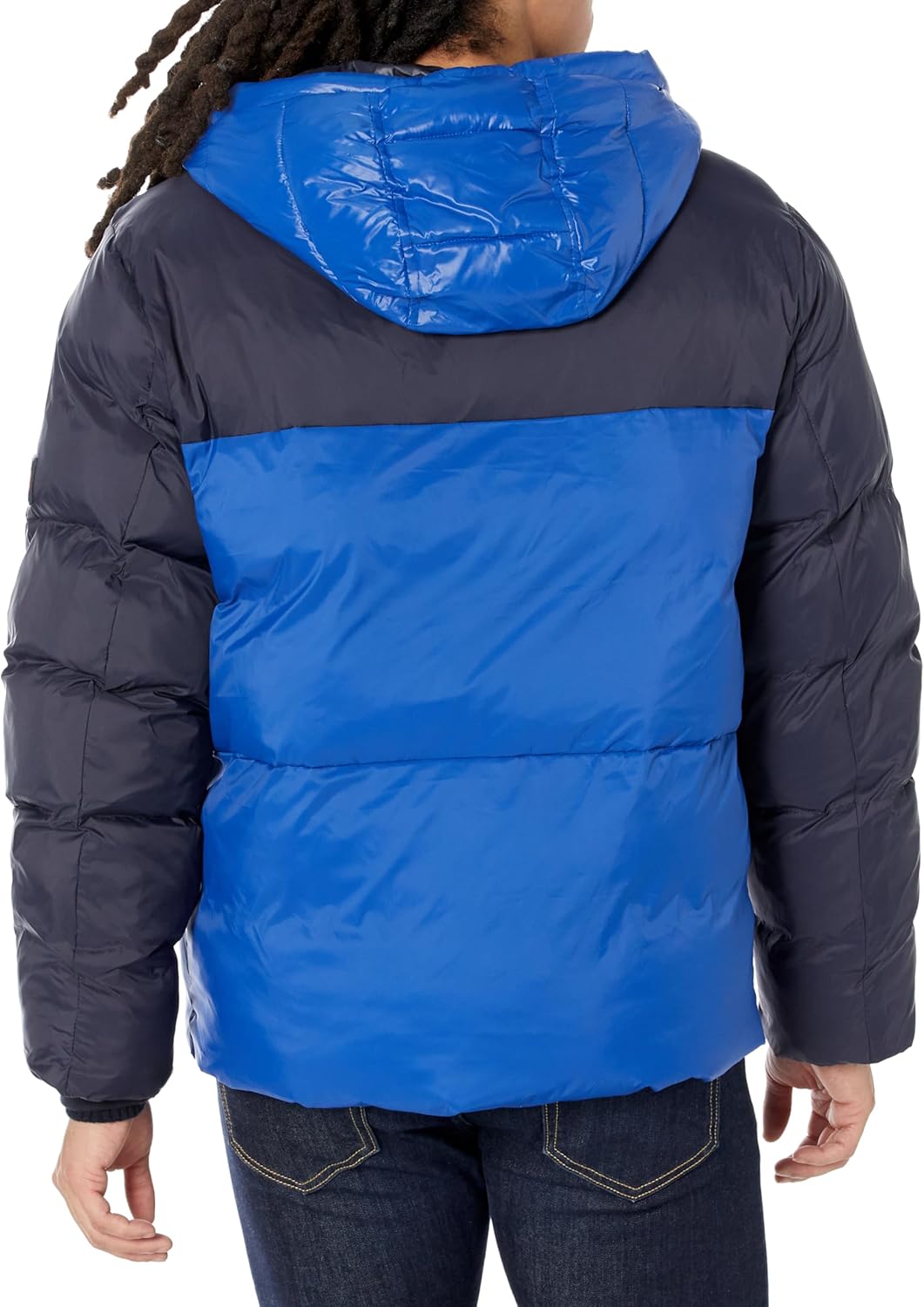 Мужская стеганая куртка-пуховик Tommy Hilfiger Mens свободного кроя, Royal Blue/Navy — фото 2