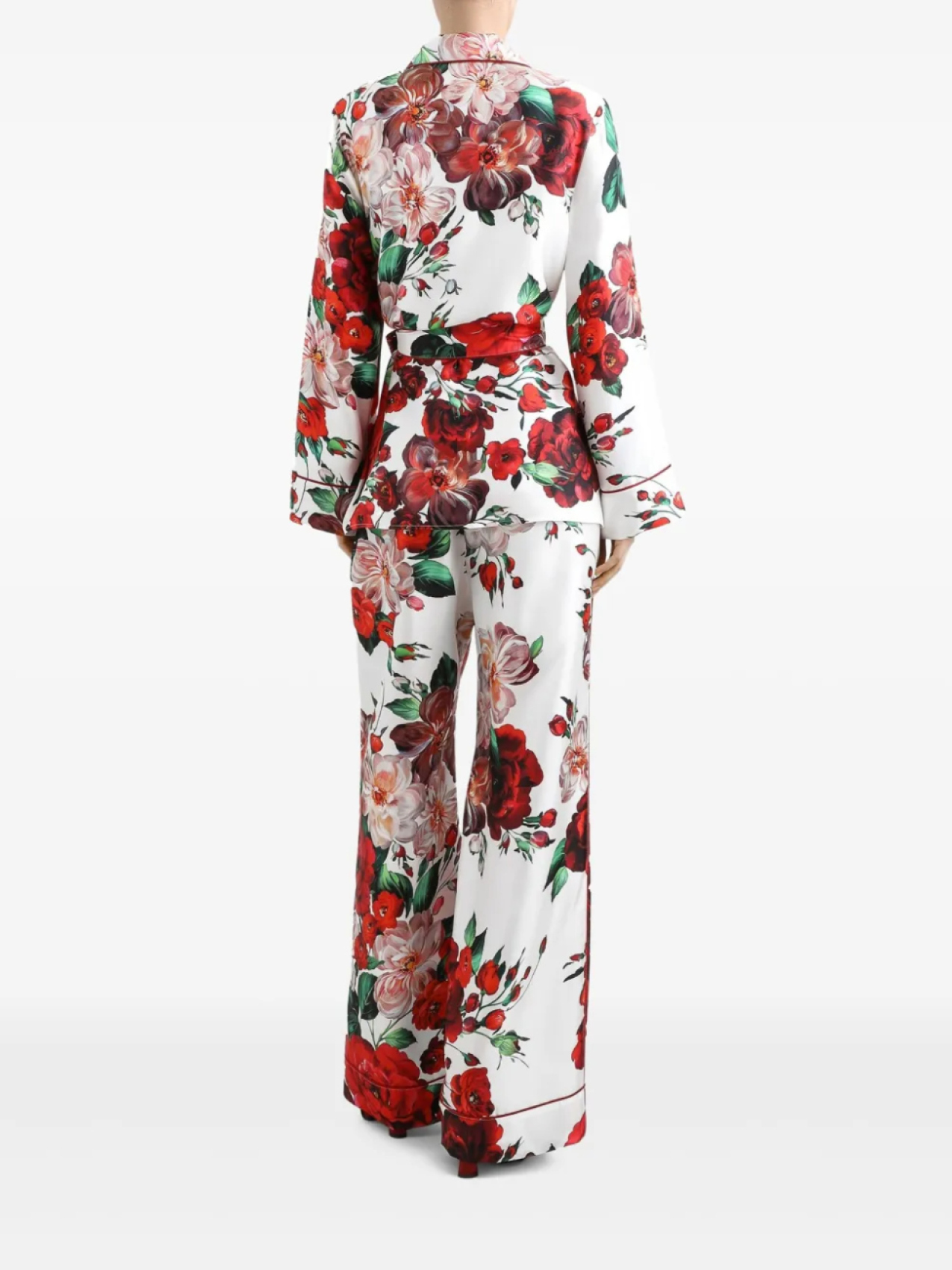 Шелковые брюки Dolce & Gabbana, белый — фото 3