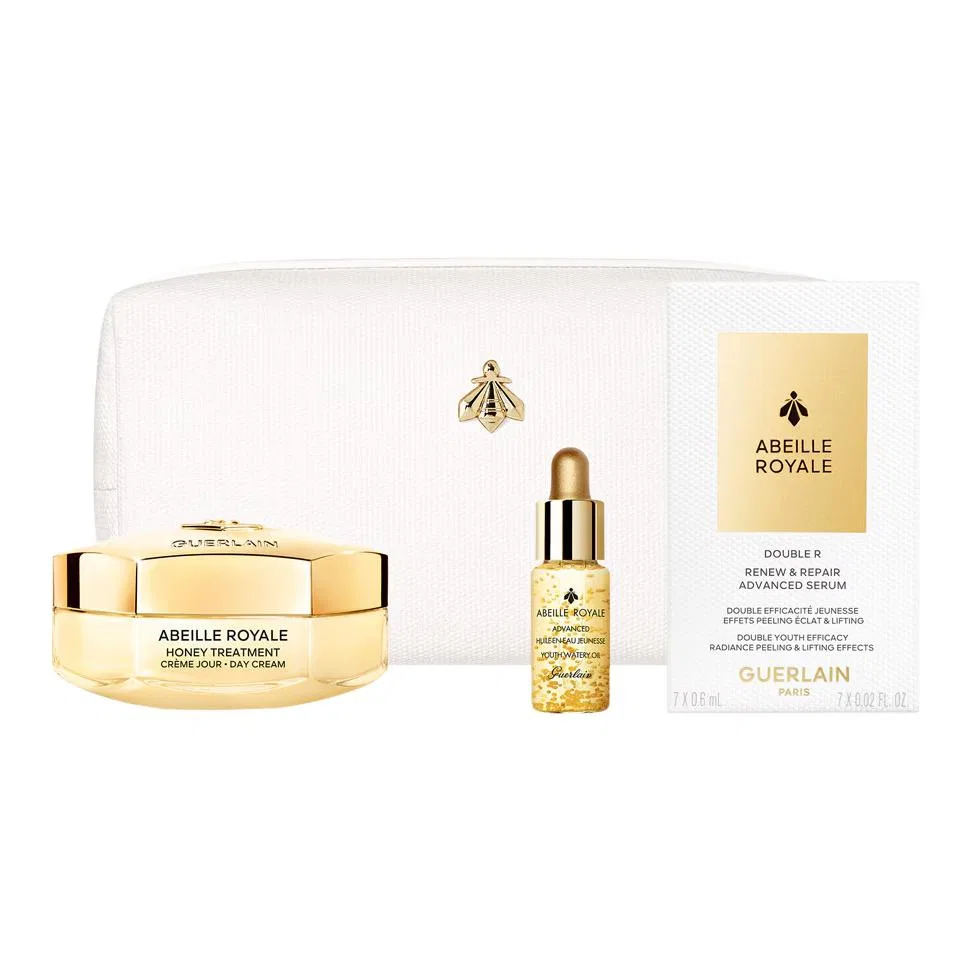 Набор антивозрастной косметики GUERLAIN с дневным кремом и сыворотками