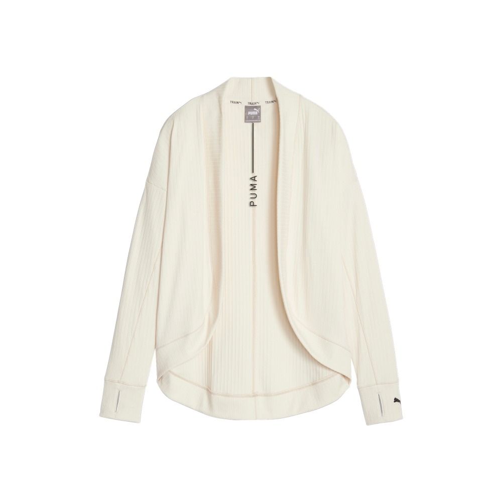 

PUMA STUDIO Knitwear Женский кардиган умеренной длины в снежно-белом цвете