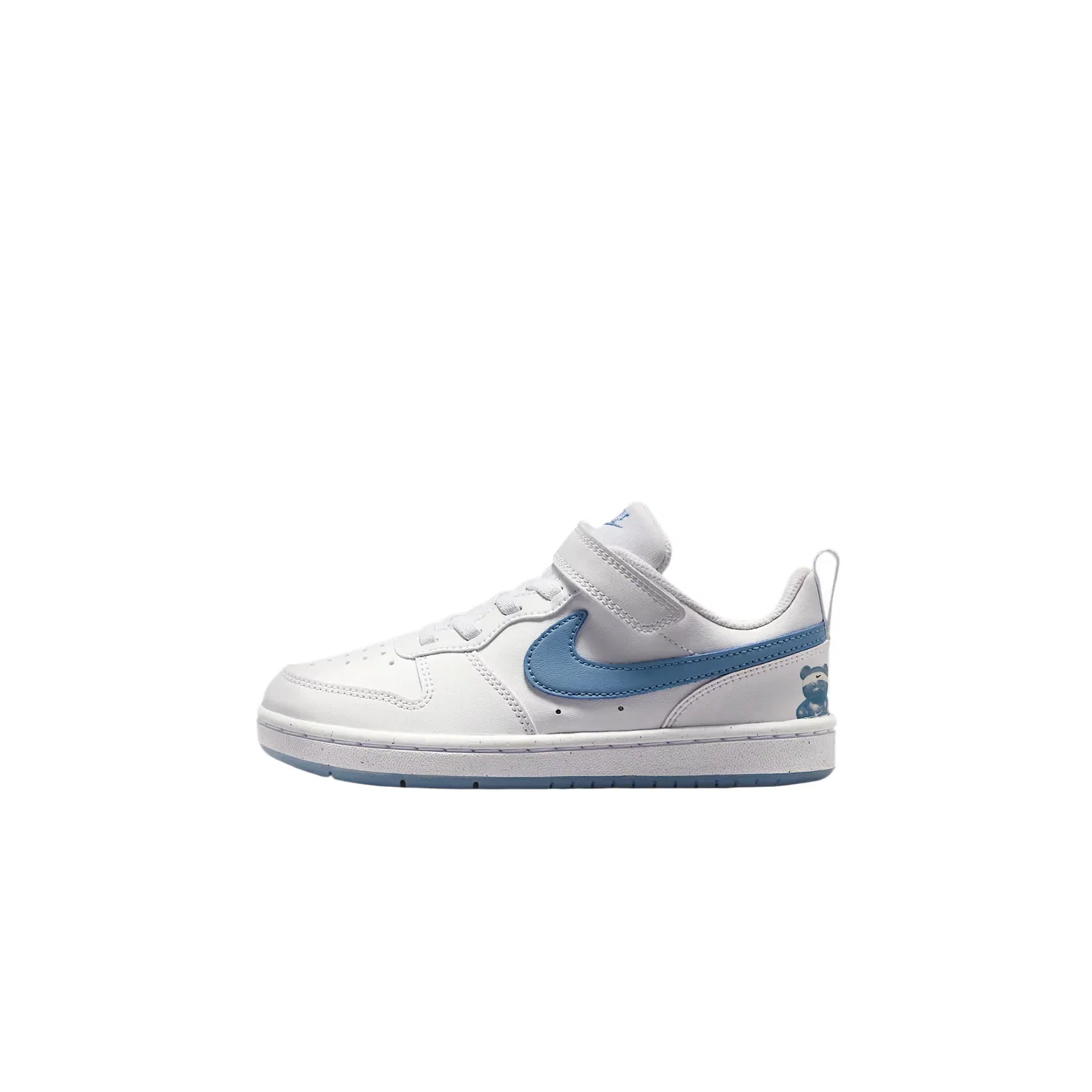 Кроссовки для скейтбординга детские Court Borough из искусственной кожи и текстиля Nike, White/Work Blue