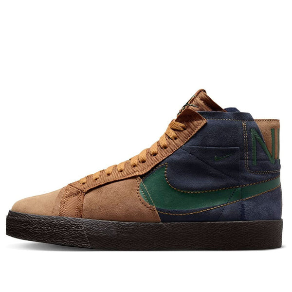 

Кроссовки sb zoom blazer mid premium 'legend dark brown obsidian' Nike, коричневый