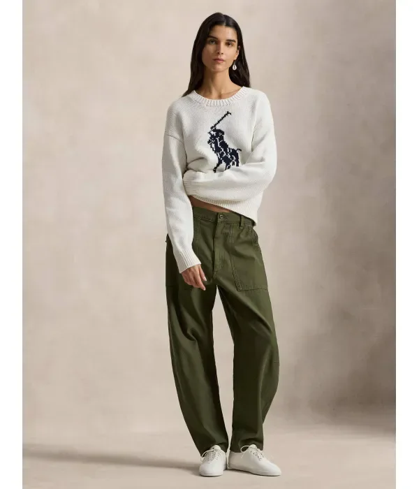 Свитер relaxed fit Polo Ralph Lauren, белый — фото 2