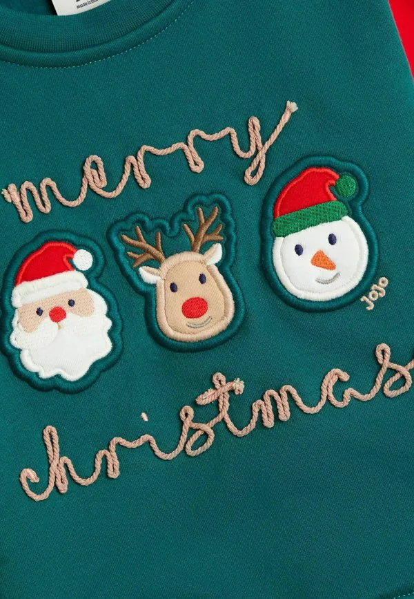 Толстовка стандартного кроя Jojo Maman Bébé, Green Christmas Character — фото 3