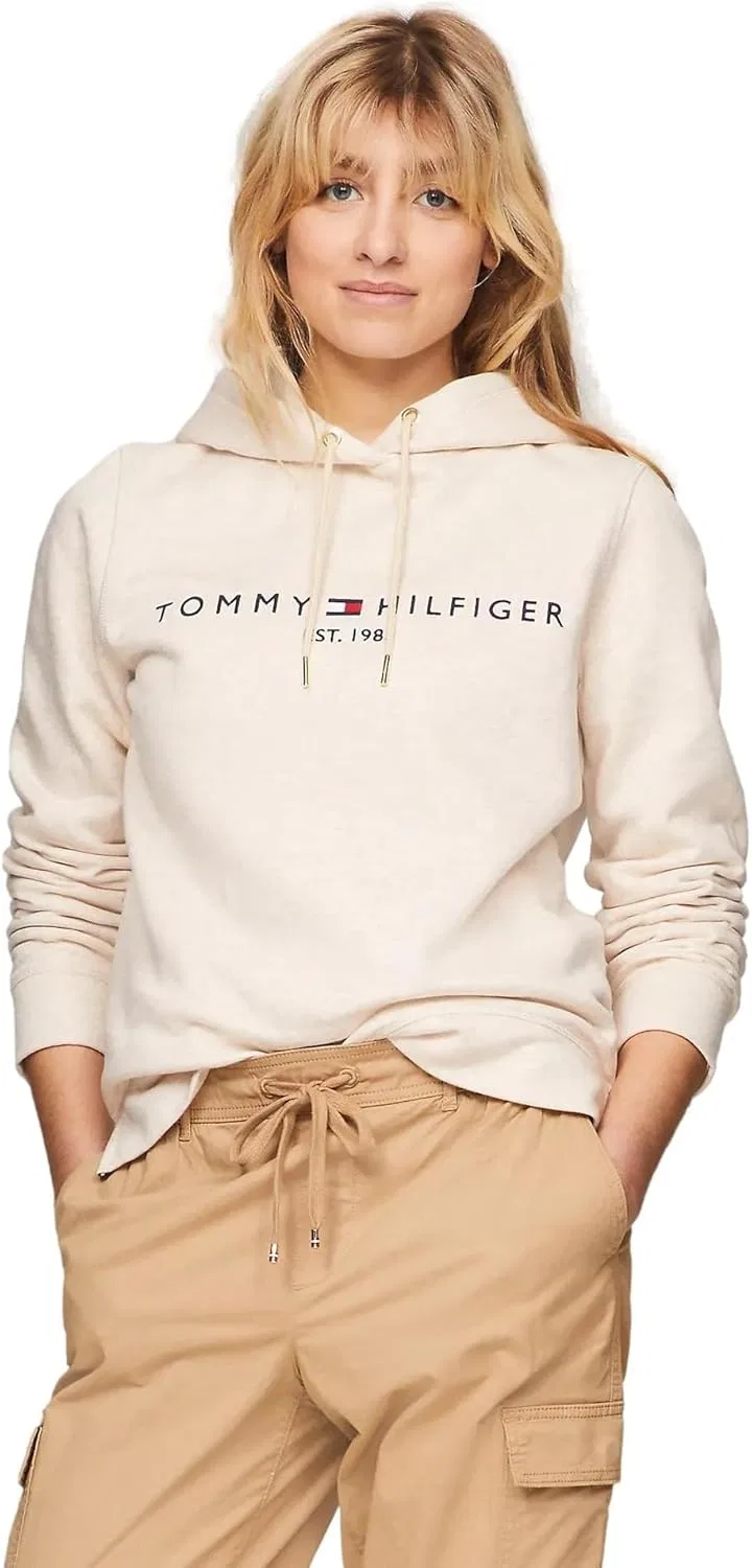 Худи Tommy Hilfiger с логотипом, Regular Fit, бежевый