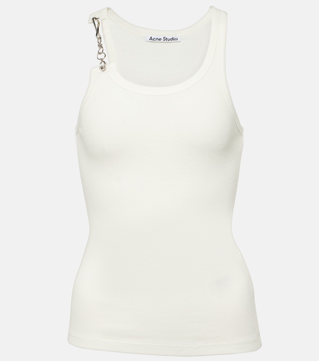 

Майка из хлопкового джерси с цепочкой Acne Studios, белый