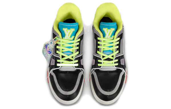 Кроссовки lv trainer low-top sports shoes blue/black Louis Vuitton, синий — фото 3