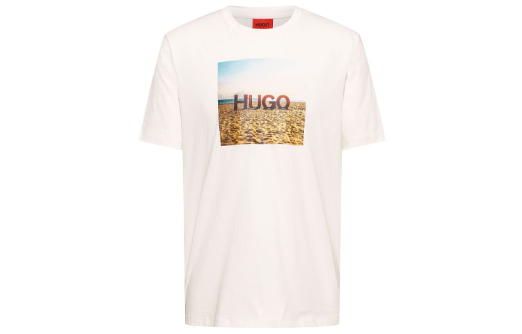 

Футболка мужская бежевая HUGO BOSS