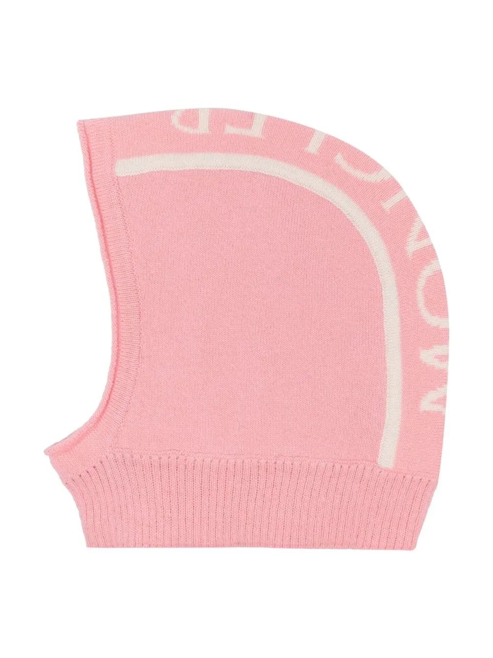 

Шерстяная балаклава вязки интарсия Moncler Enfant, розовый