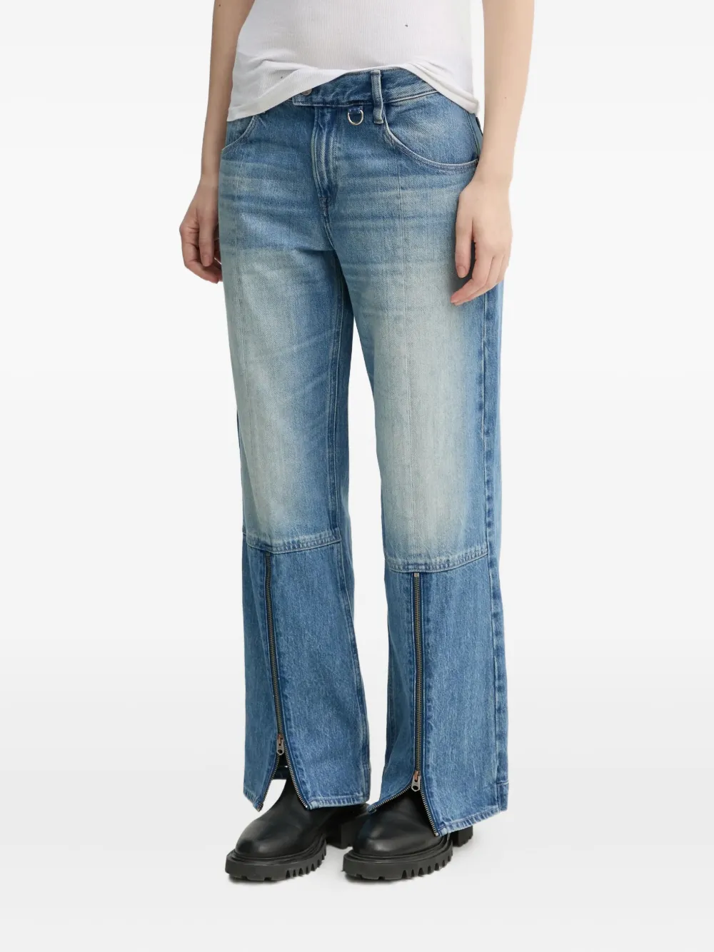 

Джинсы с молниями на штанинах G-Star Raw, синий