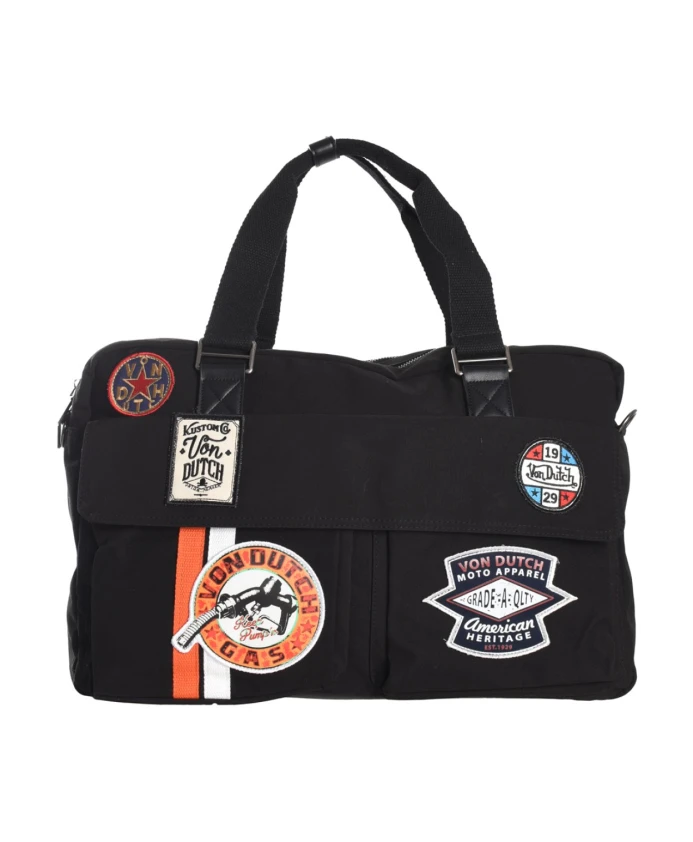

Сумка через плечо - черный полиэстер - вышитый логотип Von Dutch, черный
