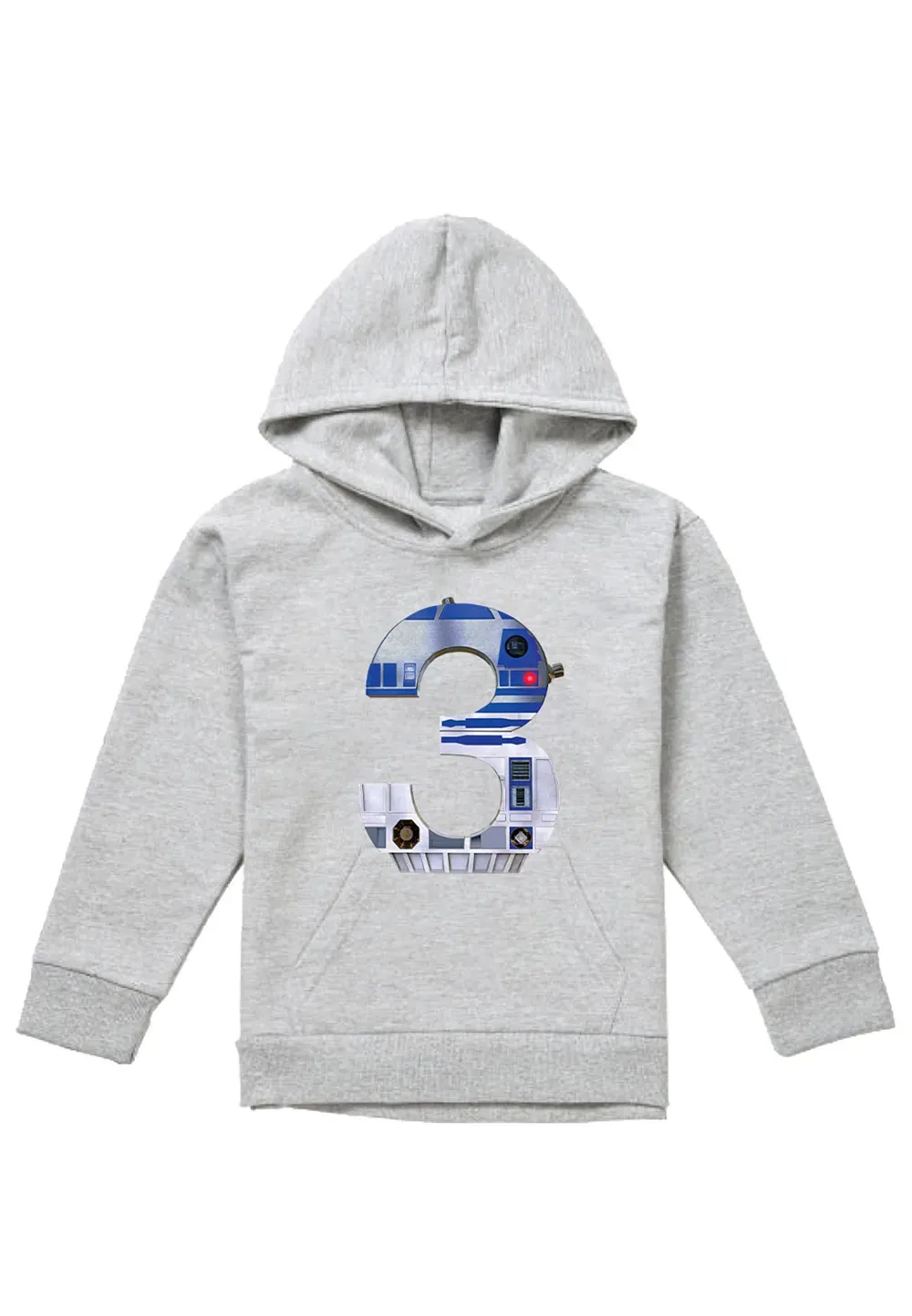 Детская худи Star Wars R2D2, Disney, серый — фото 4