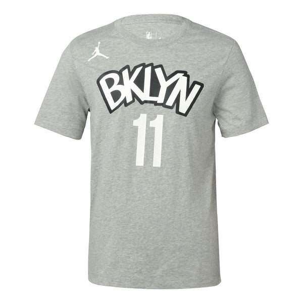 

Футболка Air Jordan NBA Statement Edition Brooklyn Nets Kyrie Irving 11 Basketball Sports Short Sleeve Gray, серый