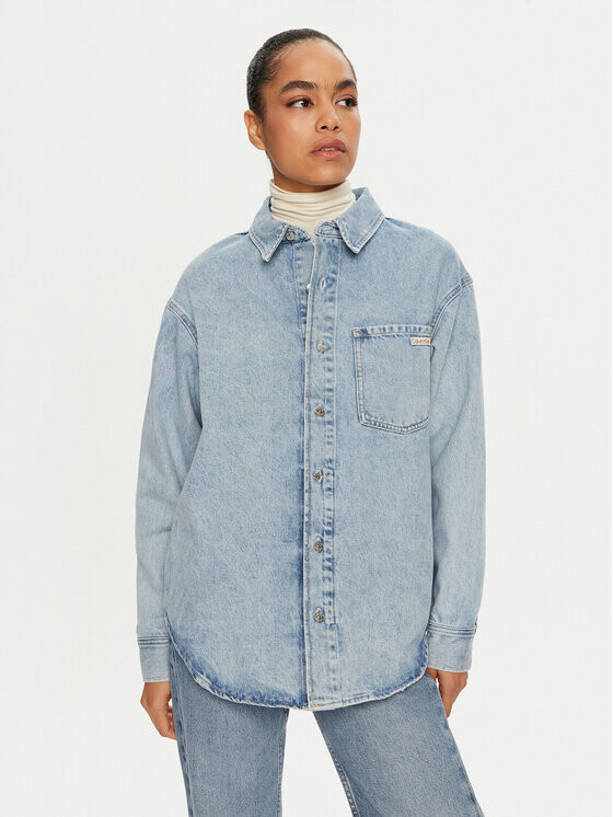 

Джинсовая рубашка свободного кроя Calvin Klein Jeans, синий