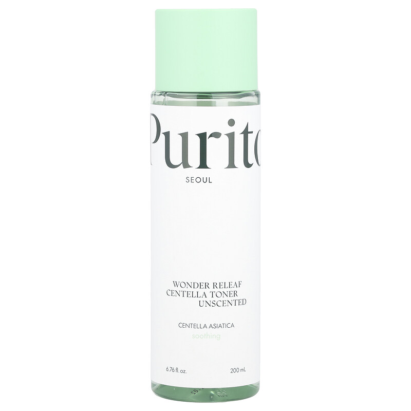 Purito, Wonder Releaf Centella, тоник с центеллой, без запаха, 200 мл (6,76 жидк. унц.)