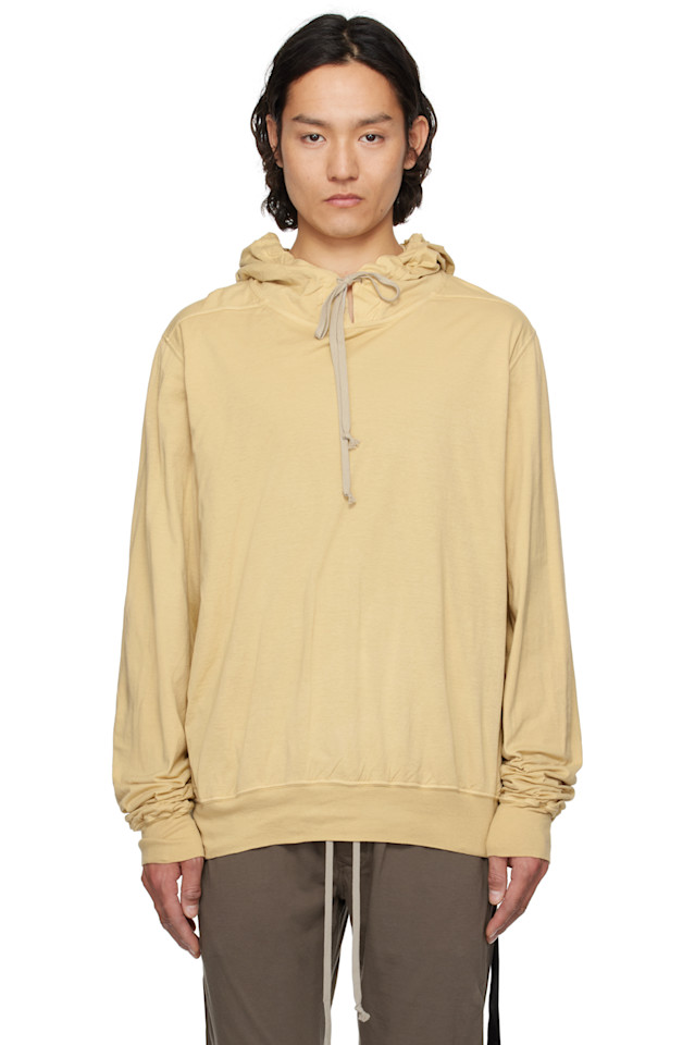 

Оверсайз худи Hollywood Rick Owens Drkshdw, цвет parchment
