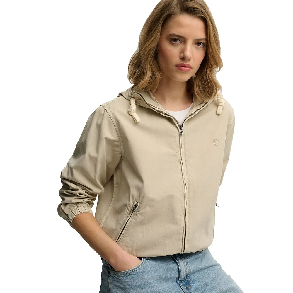 Куртка Superdry из стираной саржи, бежевый — фото 4