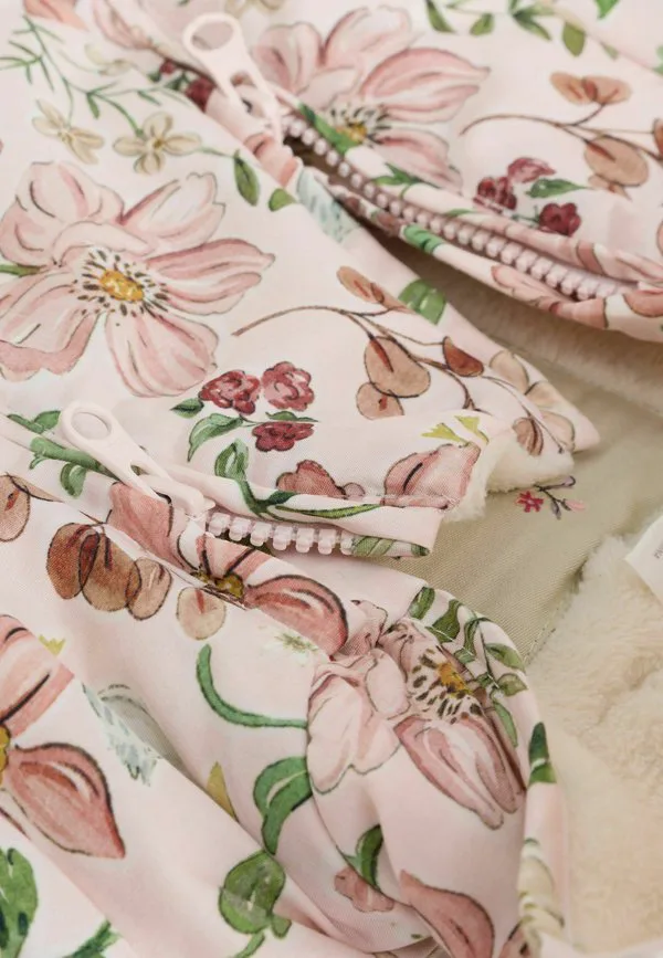 Спальный комбинезон с капюшоном стандартного кроя Next, Pink Floral All-Over Printed Double Zip — фото 2