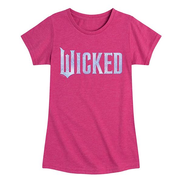 

Футболка с принтом Wicked for Good и бабочкой для девочек 7-16 Licensed Character, Heather Fuchsia