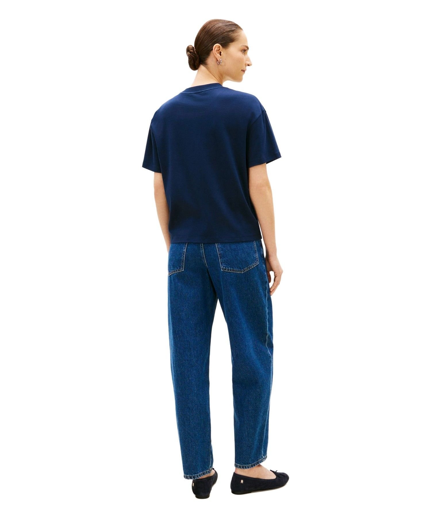 Футболка с графическим принтом для болельщиков, модель 26SS TOMMY HILFIGER, Navy C1G — фото 2