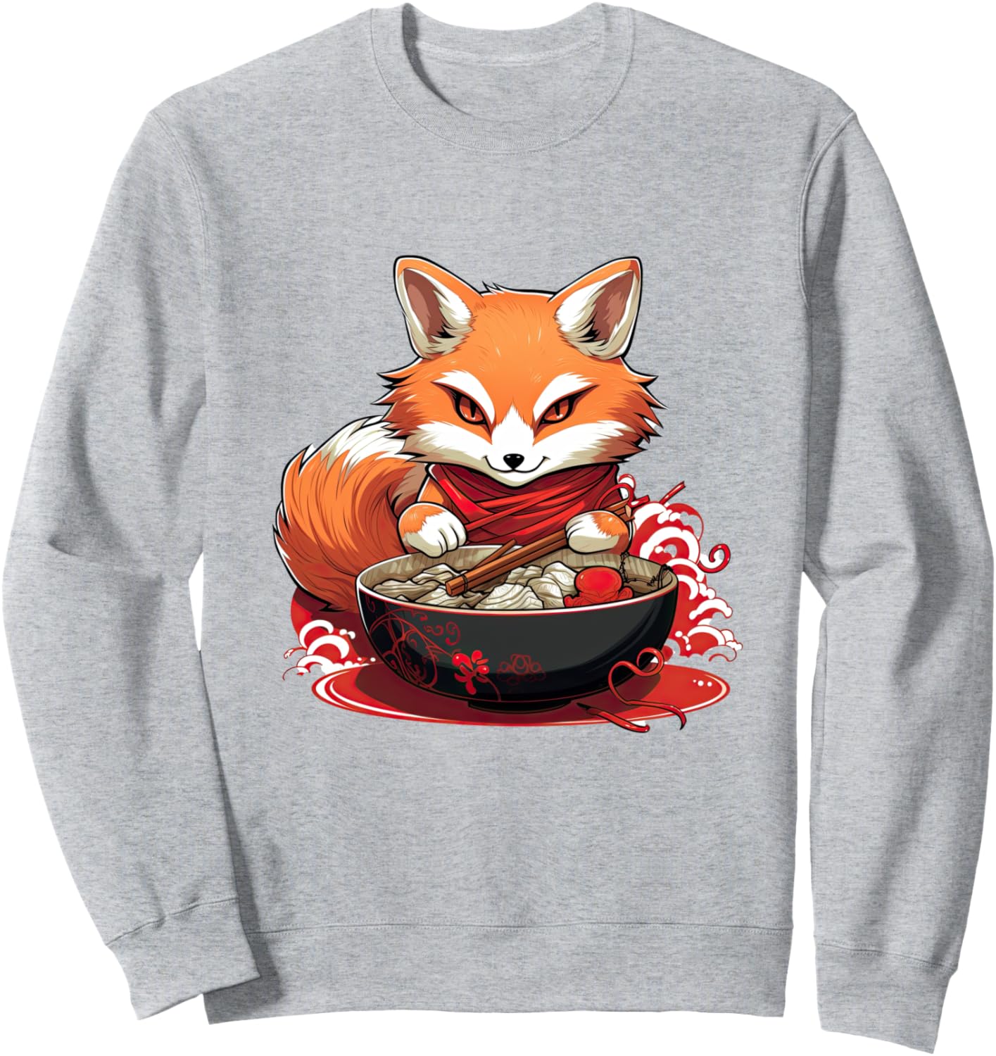 

Толстовка Japanese Ramen Eating Animal Design, серый