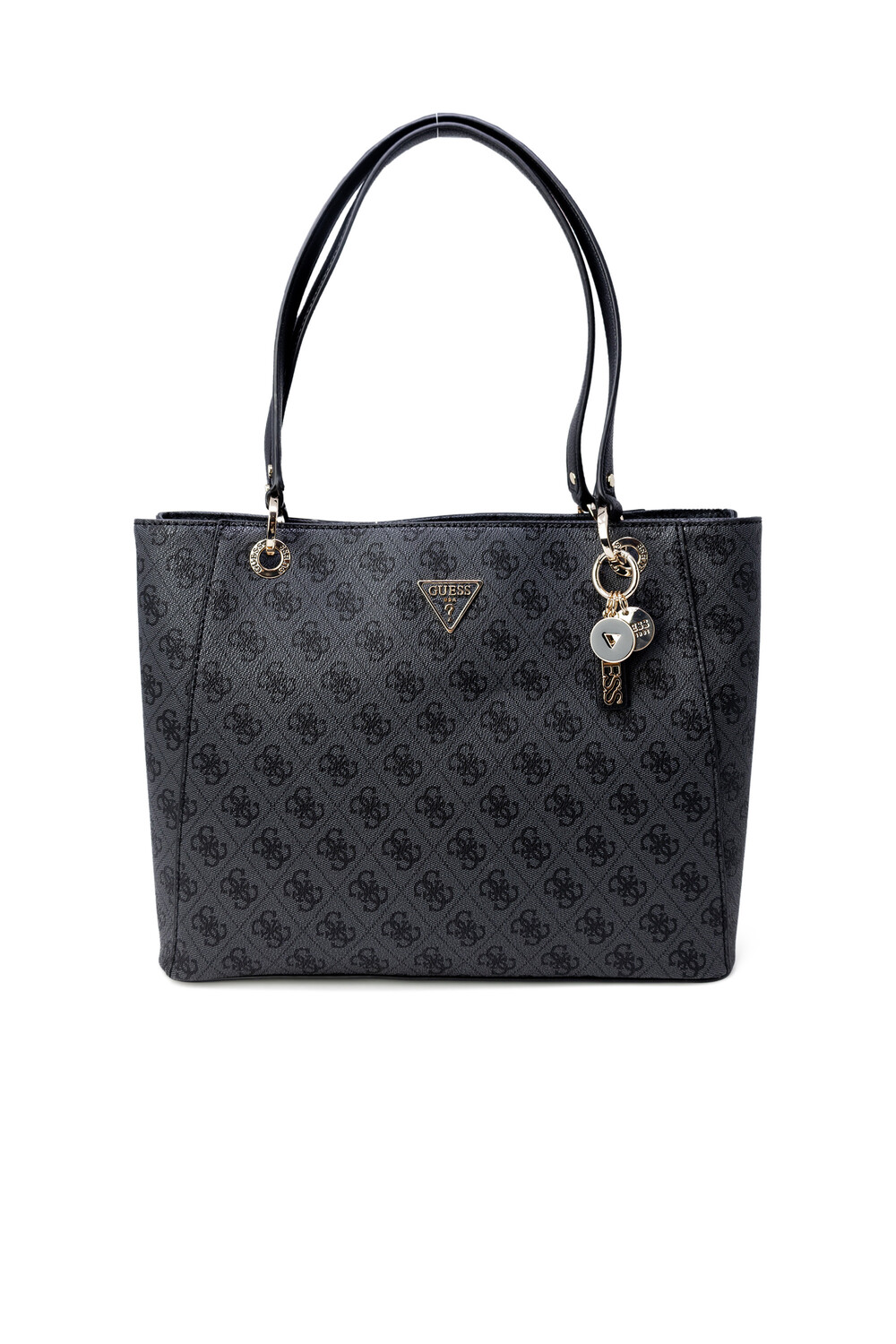 

Сумка Guess шоппер с брелком, серый