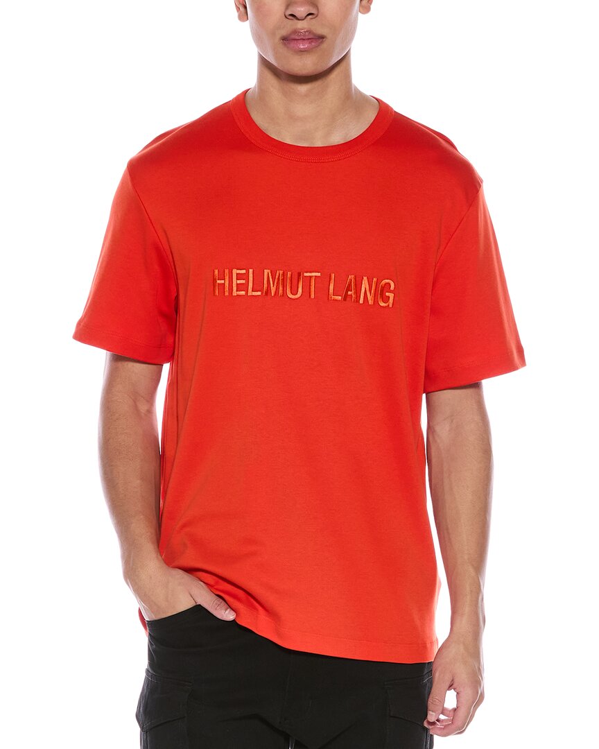 

Футболка с логотипом Helmut Lang из плотной вязки, оранжевый