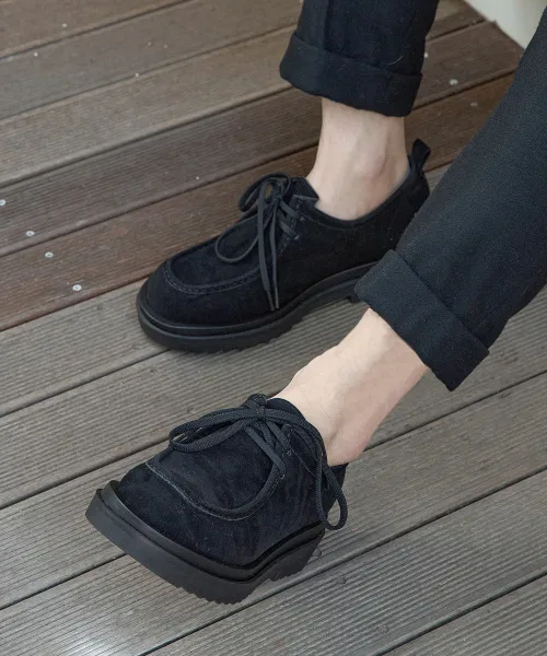 Мужские лоферы SHOEHI Colin Lace-up из искусственной кожи чёрные — фото 3