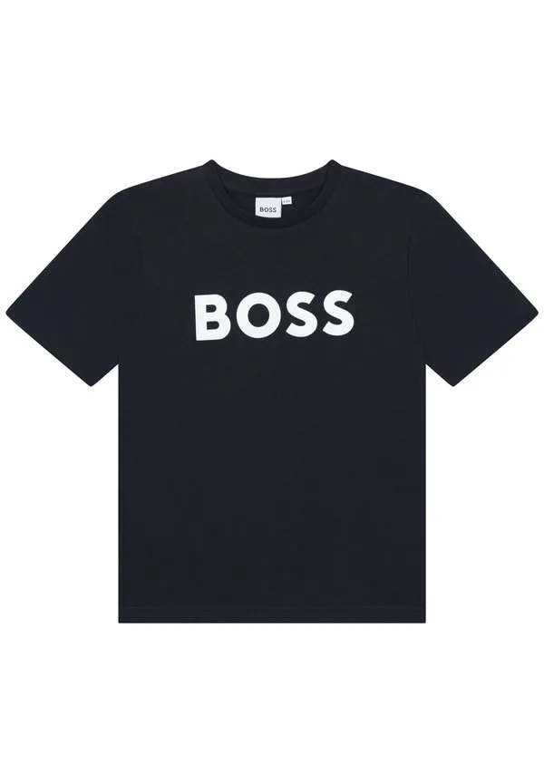 Футболка с короткими рукавами, унисекс, с принтом. Boss Kidswear, Navy