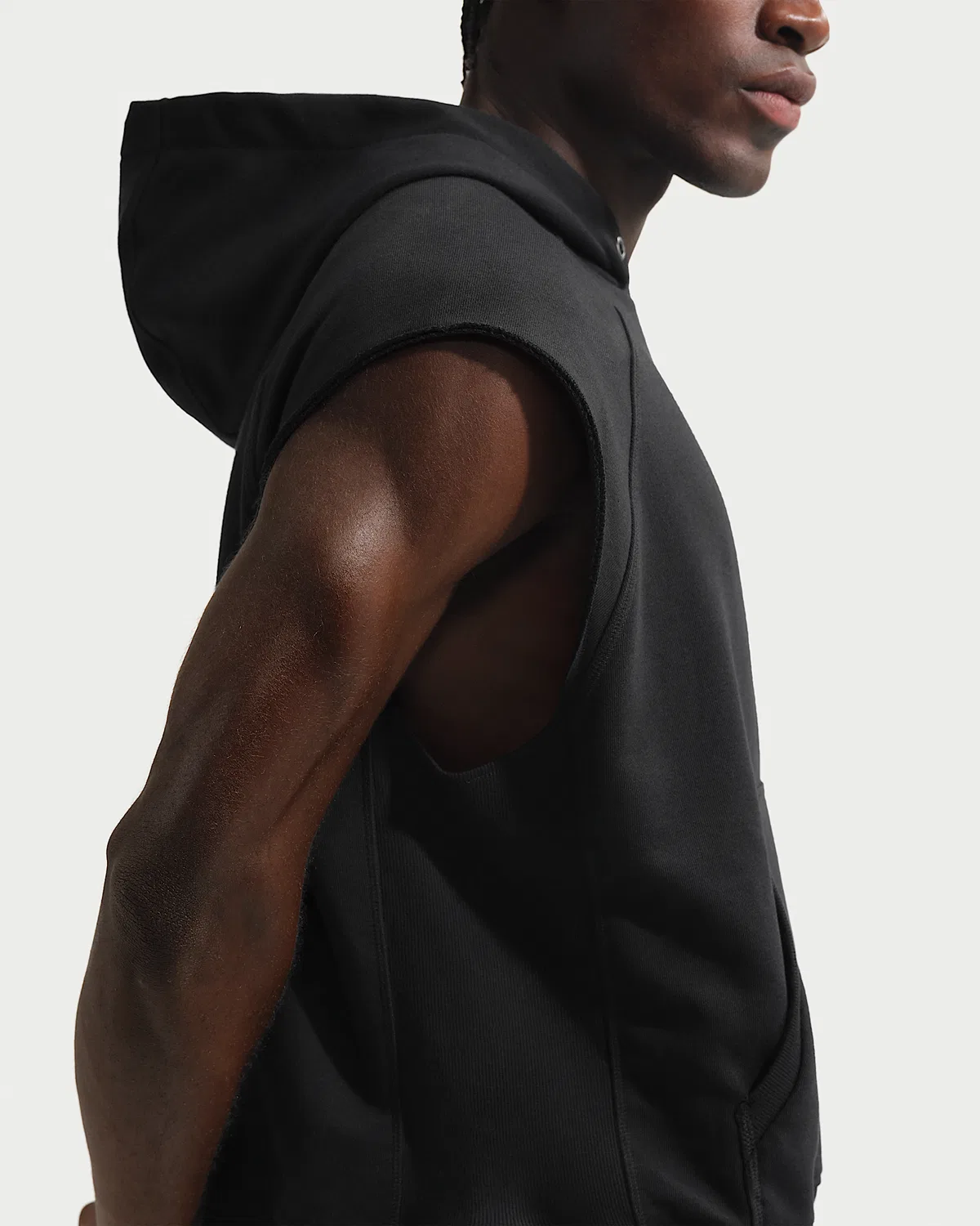 Мужская тренировочная безрукавка Dri-FIT Fleece Nike N.A.C., Black/Black — фото 2
