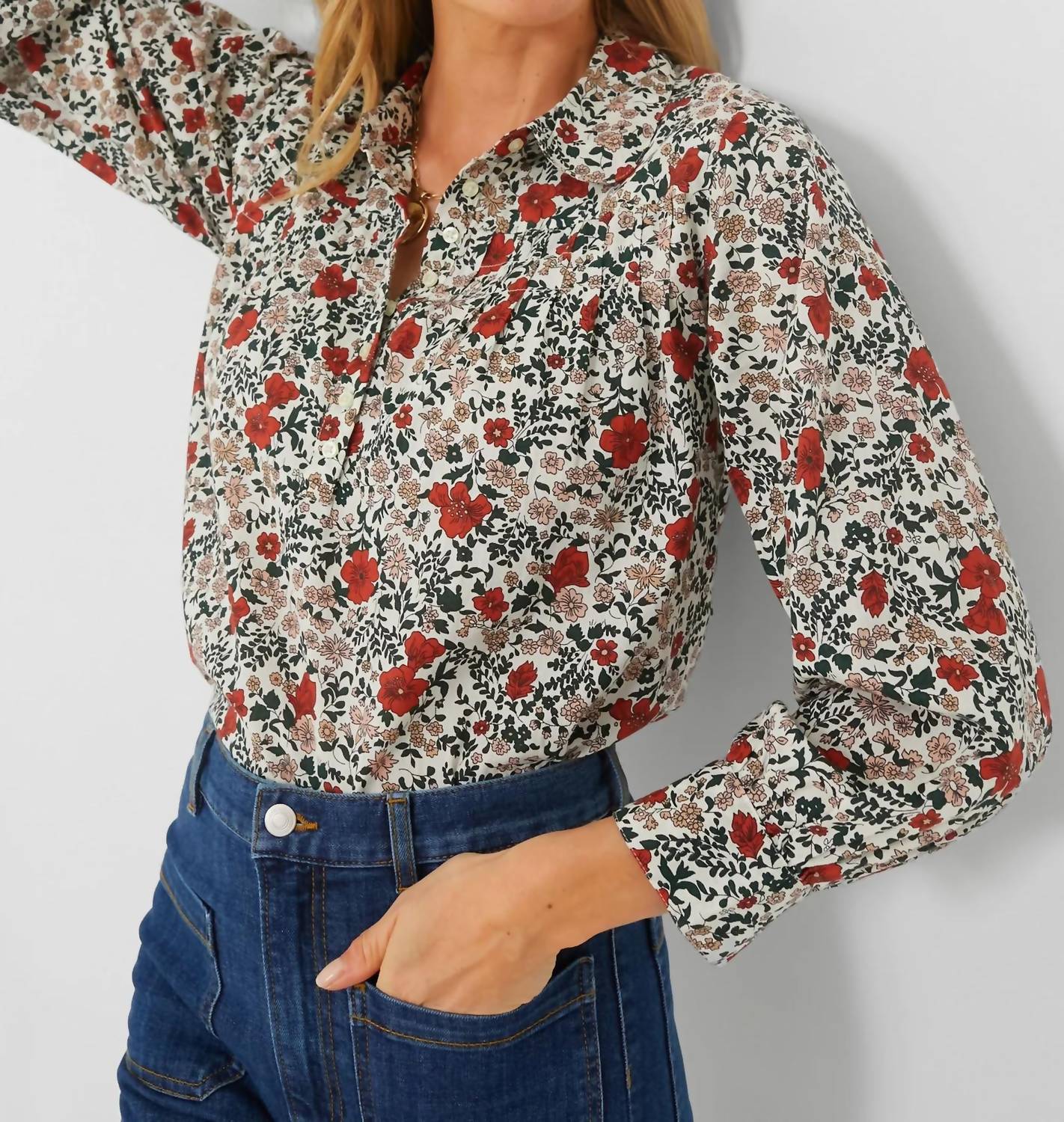 

Топ Summit в цвете Cream Mesa Floral THE GREAT