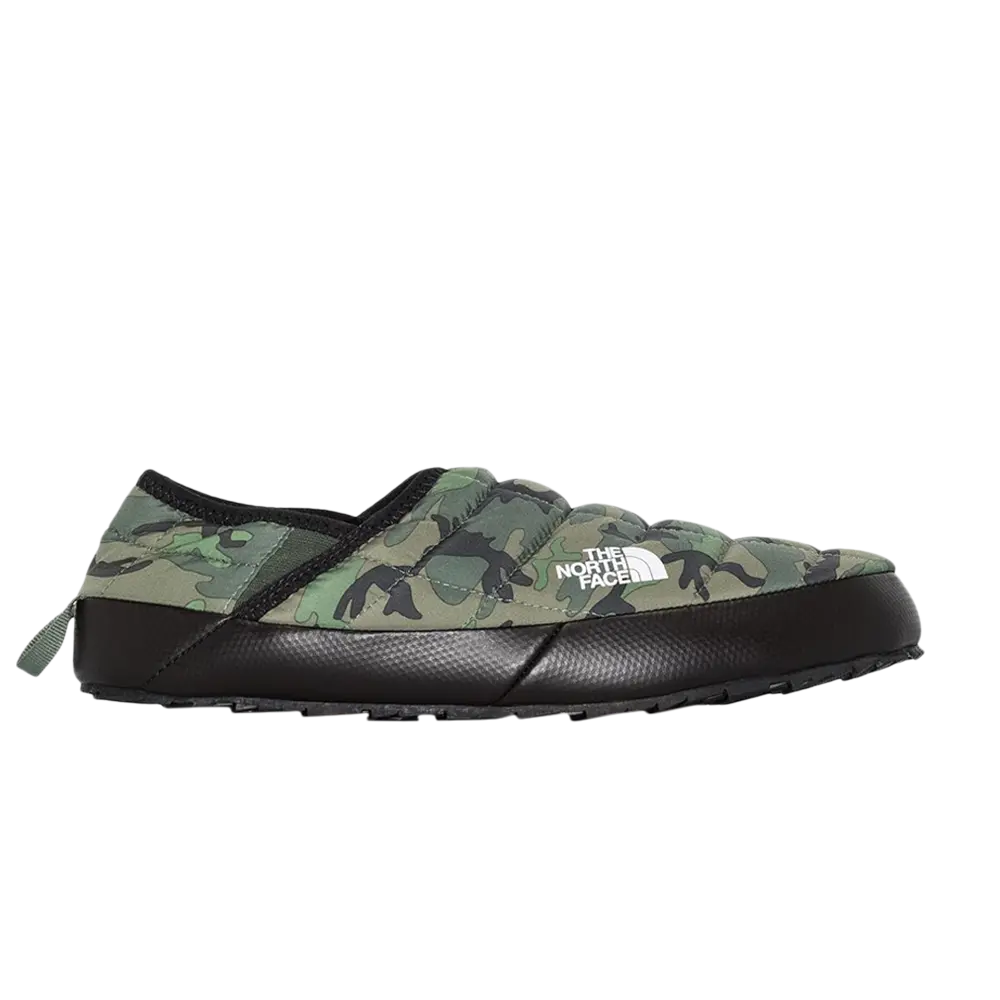 Женские ботинки The North Face Thermoball Traction Mule 5 стеганые с принтом, зеленый
