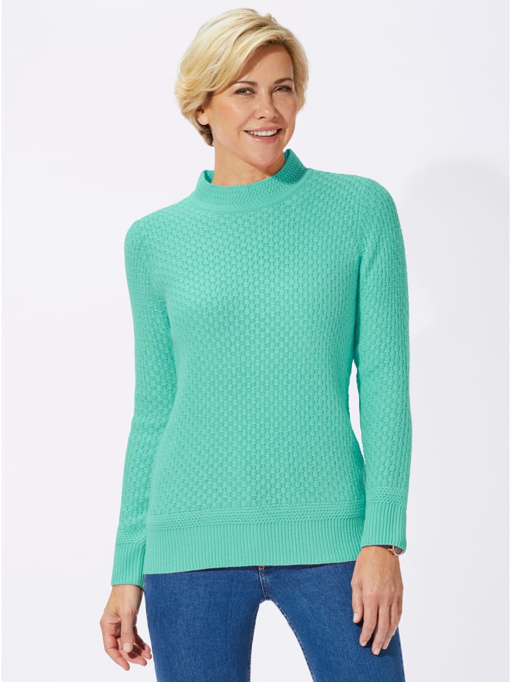 

WITT WEIDEN Бирюзовый свитер со стоячим воротником