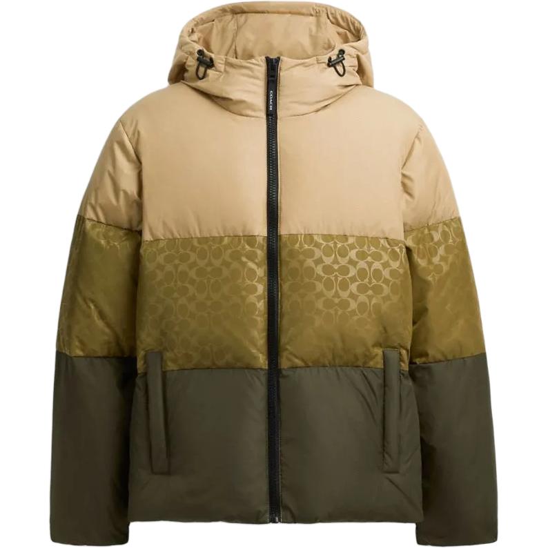 

COACH Куртка пуховая мужская смешанного зеленого цвета, Mixed Green