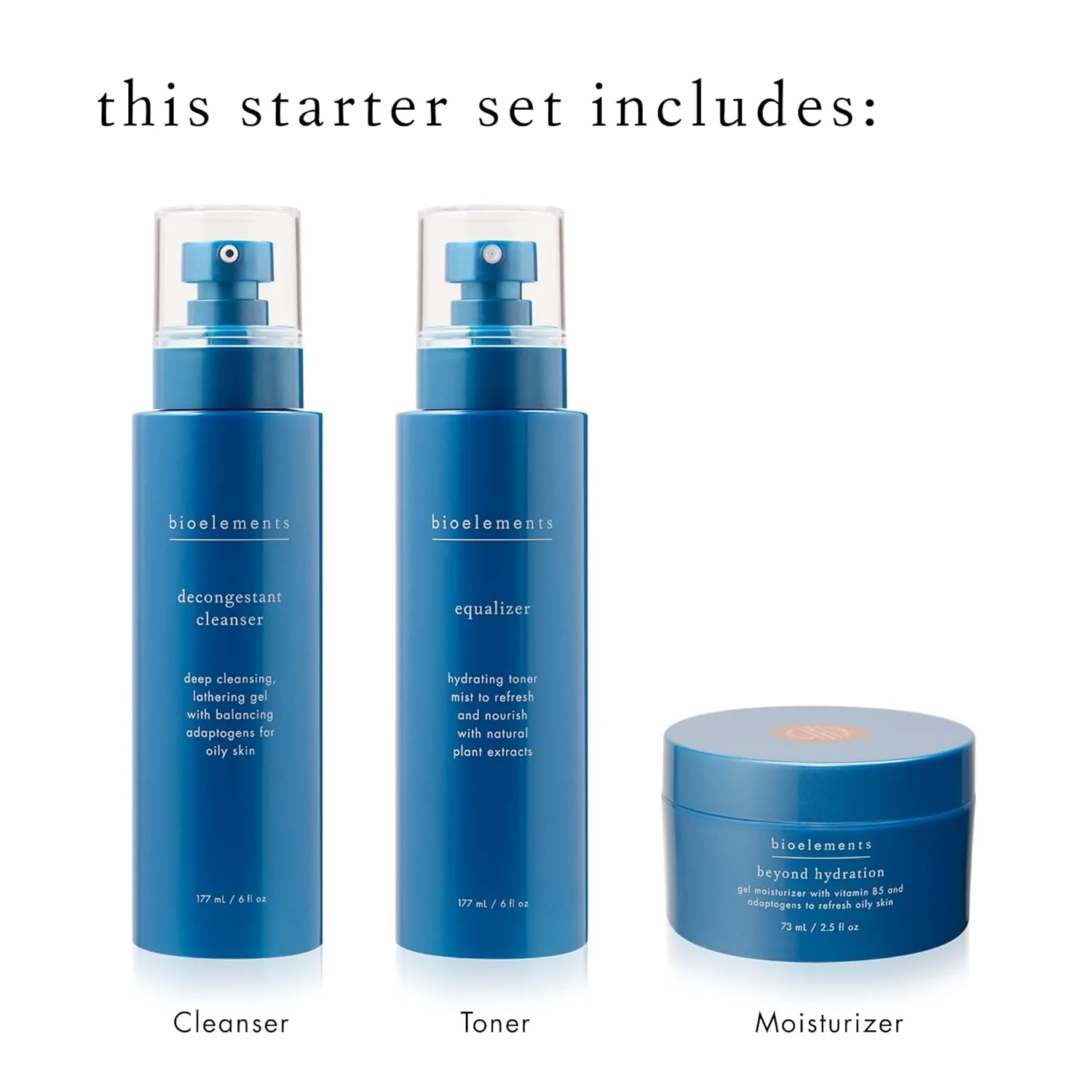 Стартовый набор Bioelements из 3 шагов: для жирной кожи - включает очищающее средство с противоотечным эффектом, тоник Equalizer и увлажняющий крем Beyond Hydration. — фото 3