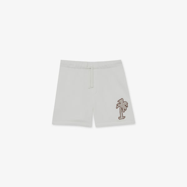 

Шорты из хлопковой смеси с вышивкой в виде пальмы Kayo 3-9 лет Reiss, белый